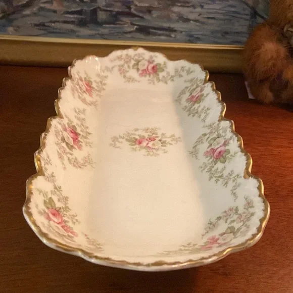 Vintage Limoges France celery platter dish